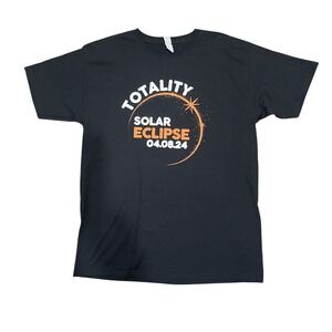 M&O Gold Totality Solar‎ Eclipse 04.08.24 Mens Graphic T-Shirt Black Large L